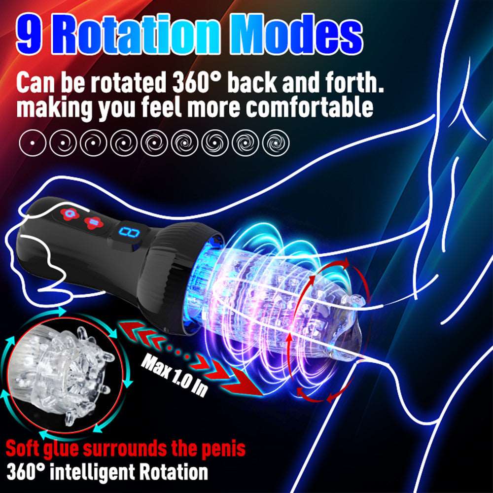 Gawk Gawk 6000 4.0 Version Torch 9 *9 Thrusting Rotating Penis Stroker Male Rose Toy - Image 3