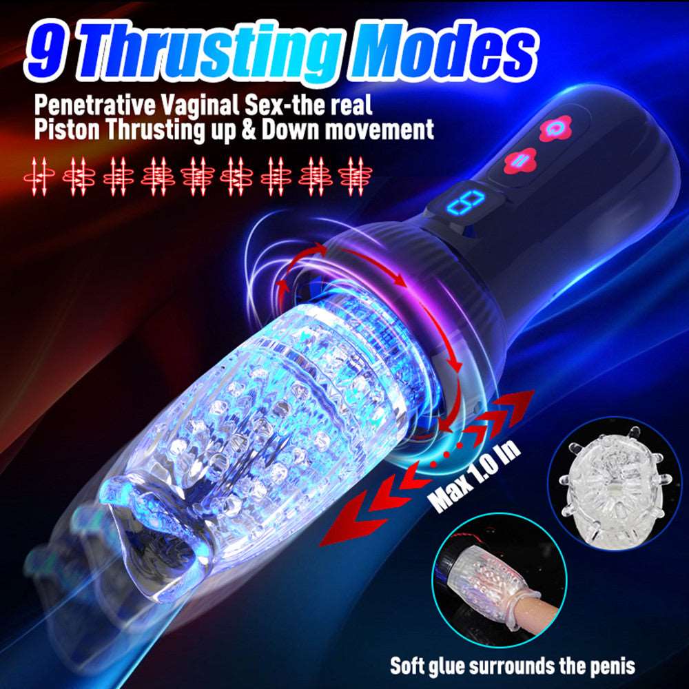 Gawk Gawk 6000 4.0 Version Torch 9 *9 Thrusting Rotating Penis Stroker Male Rose Toy - Image 4
