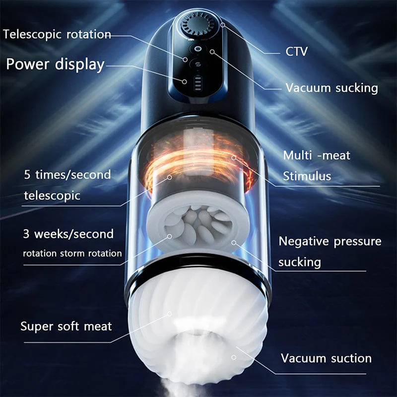 Male Masturbator Adult Toy for Men with Thrusting & Vibration - Image 6