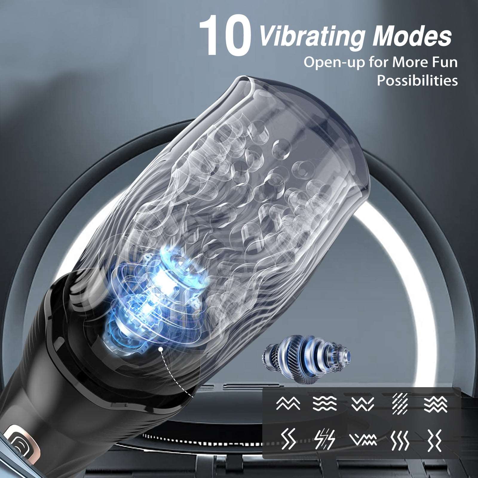 3.0 Version Male Rose Thrusting Rotating And Vibrating Oral Sex Male Masturbator - Image 2