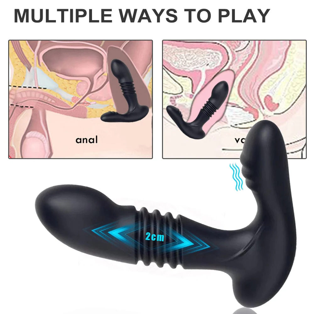 Men's Retractable Prostate Anal Plug G-point Stick Vibrator - Image 3
