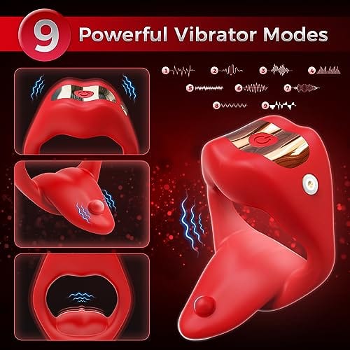 Penis Ring Tongue Design with 9 Vibration Modes - Image 3