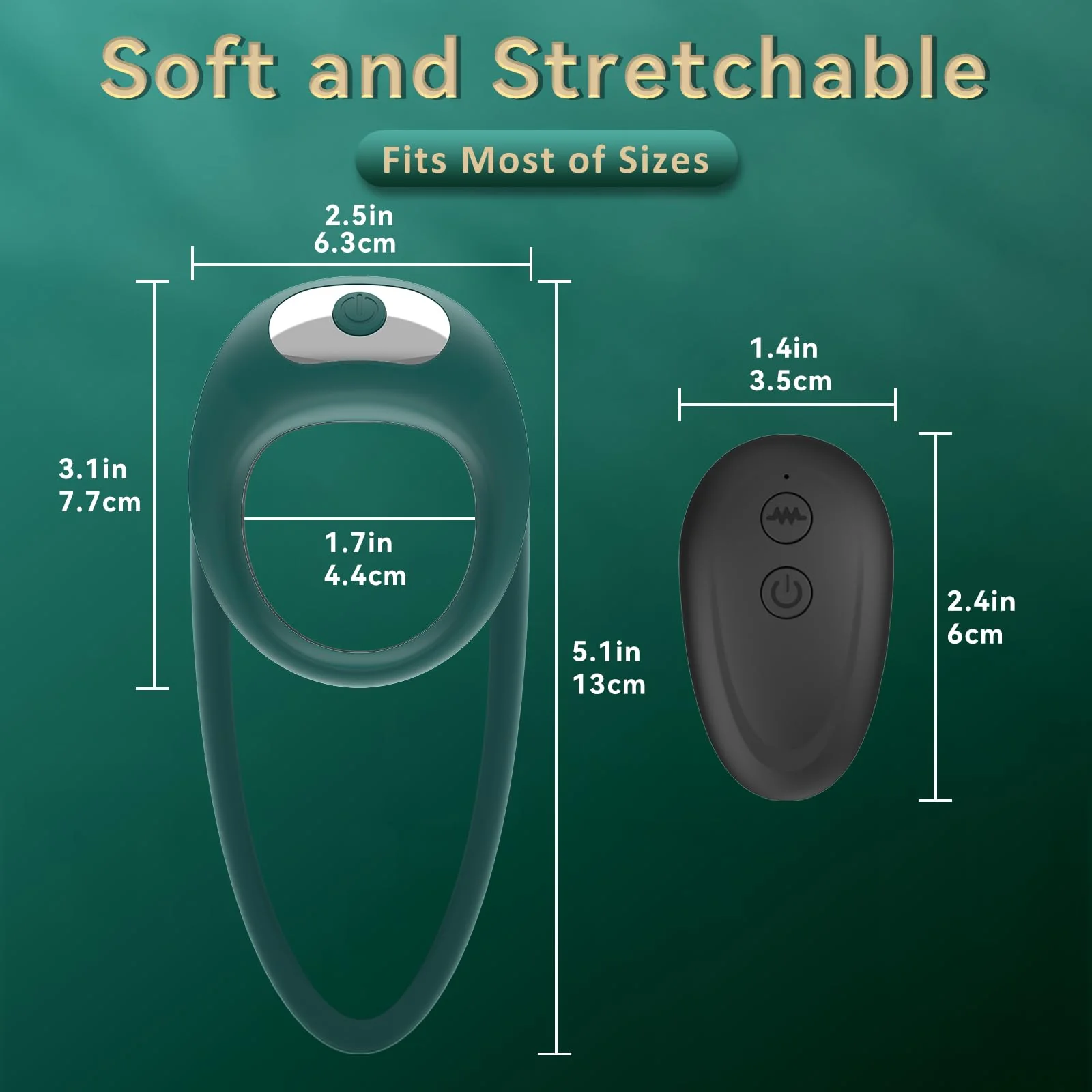 Rabbit Vibrating Cock Ring Adult Sex Toys with Clitoral Vibrator - Image 10