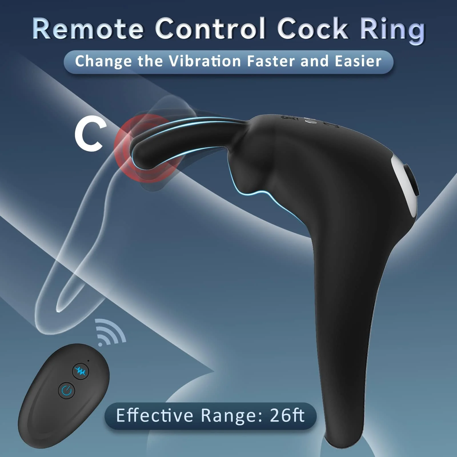 Rabbit Vibrating Cock Ring Adult Sex Toys with Clitoral Vibrator - Image 13