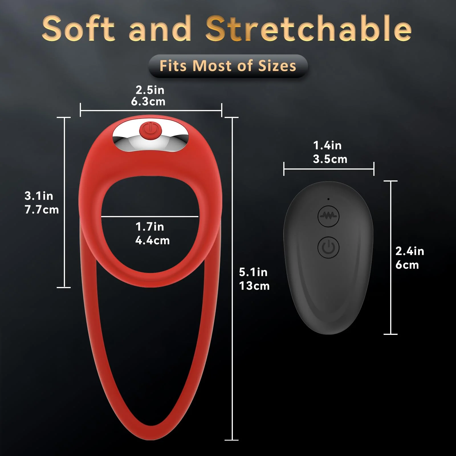 Rabbit Vibrating Cock Ring Adult Sex Toys with Clitoral Vibrator - Image 14