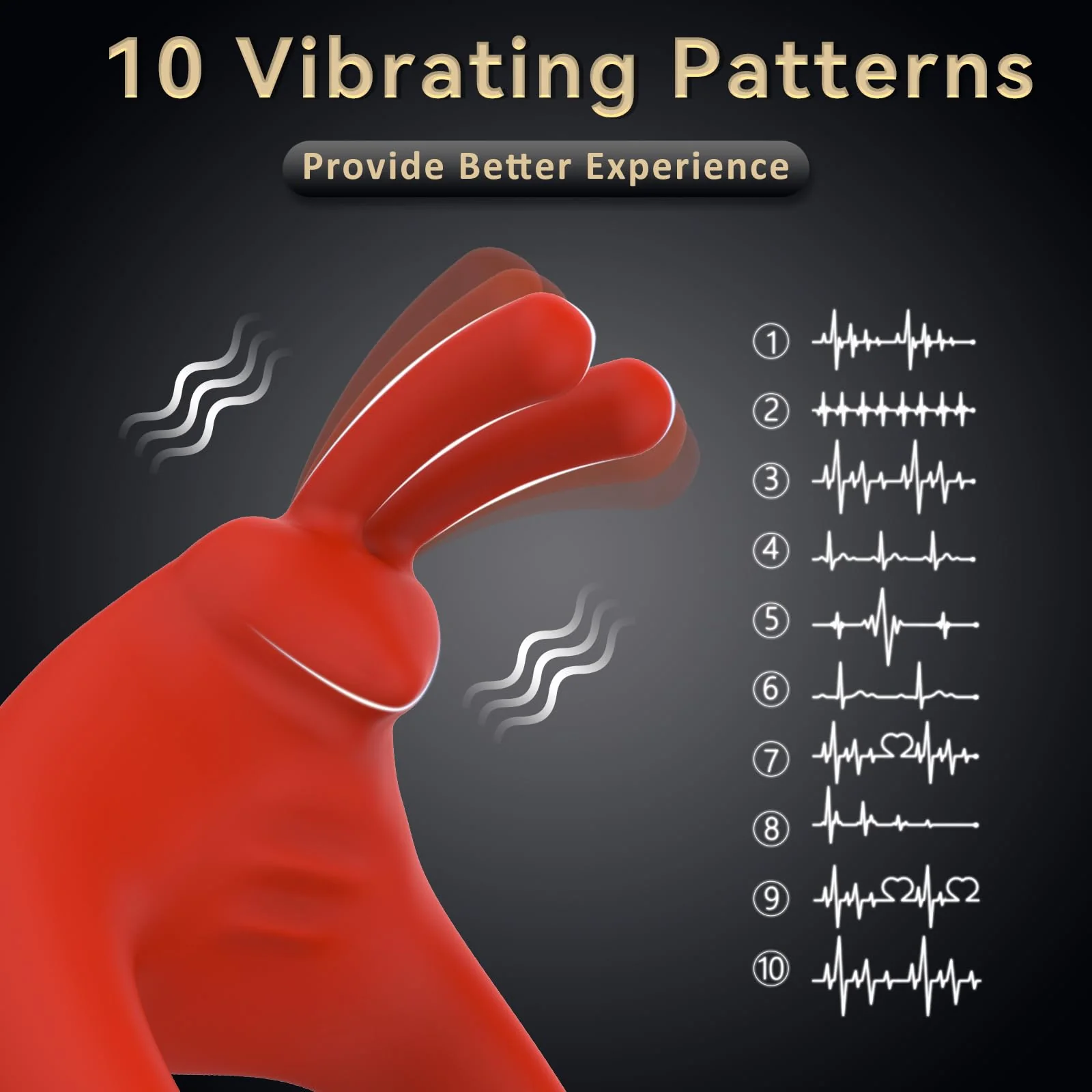 Rabbit Vibrating Cock Ring Adult Sex Toys with Clitoral Vibrator - Image 19