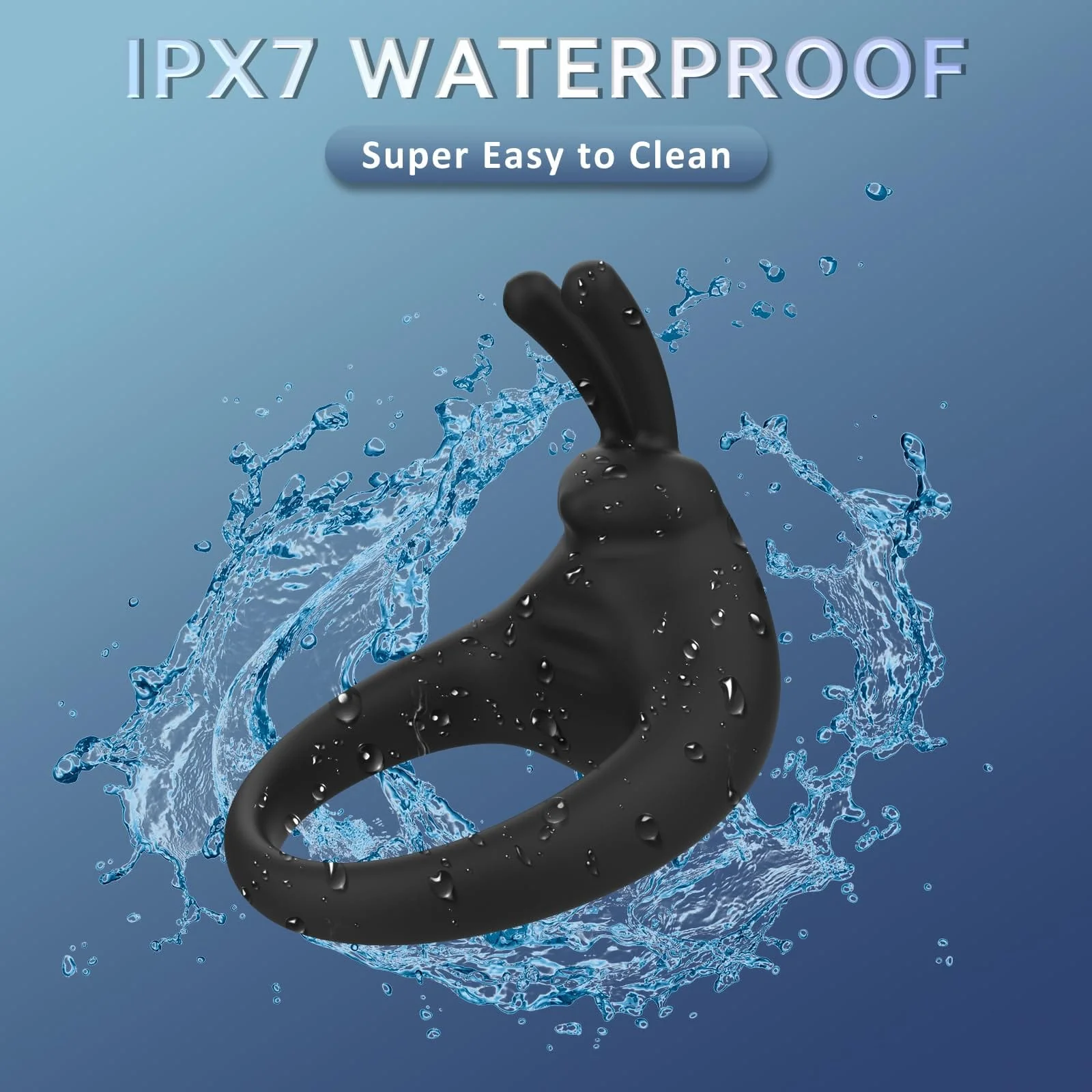 Rabbit Vibrating Cock Ring Adult Sex Toys with Clitoral Vibrator - Image 3