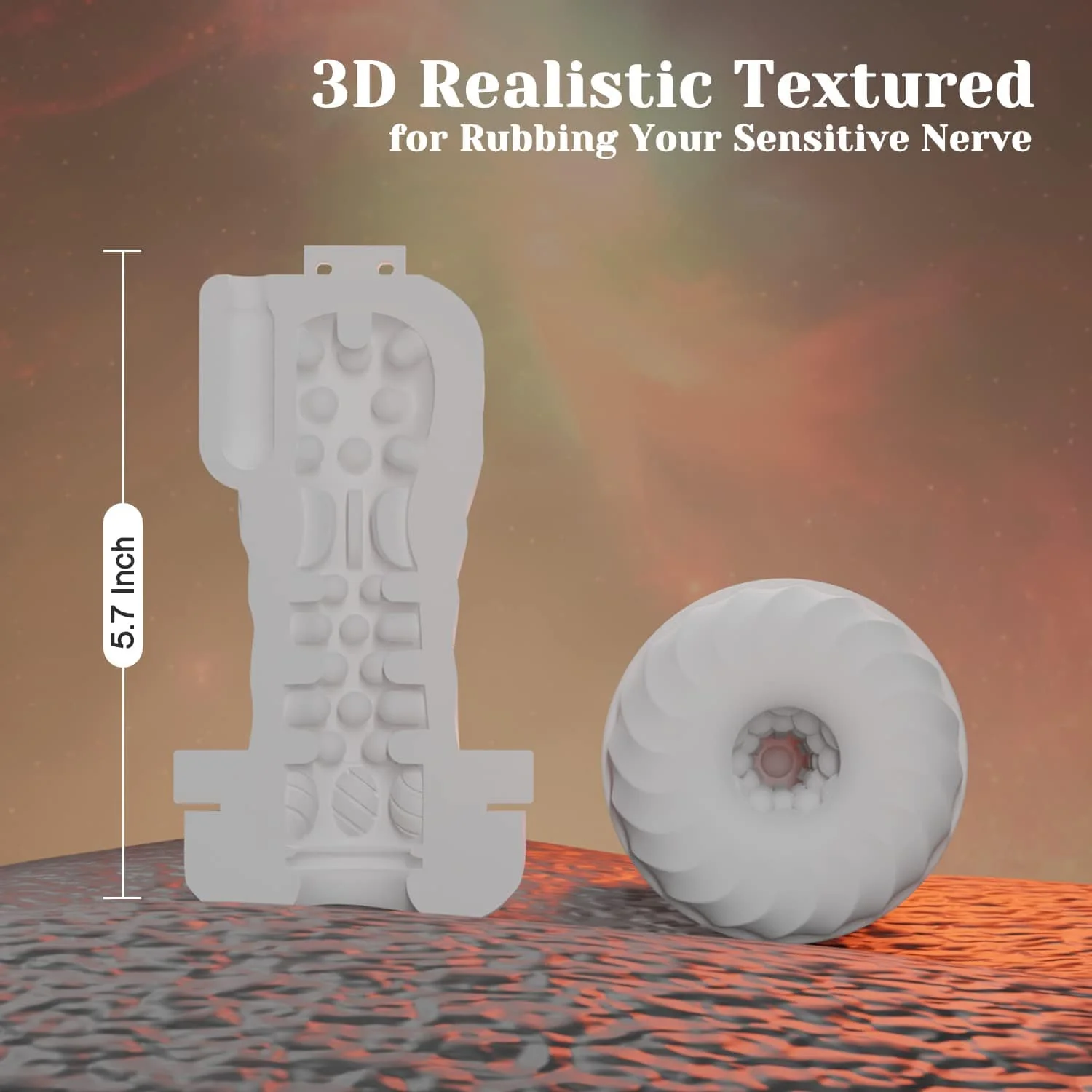 Rocket 3d Realistic Textured Electric Stroker With 5 Thrusting Rotating Modes - Image 8