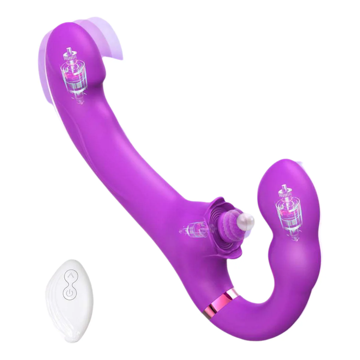 3-in-1 Rose Clit Stimulator Dual Motor Shock Panty Vibrator - Image 10