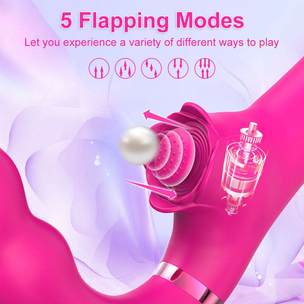 3-in-1 Rose Clit Stimulator Dual Motor Shock Panty Vibrator - Image 4