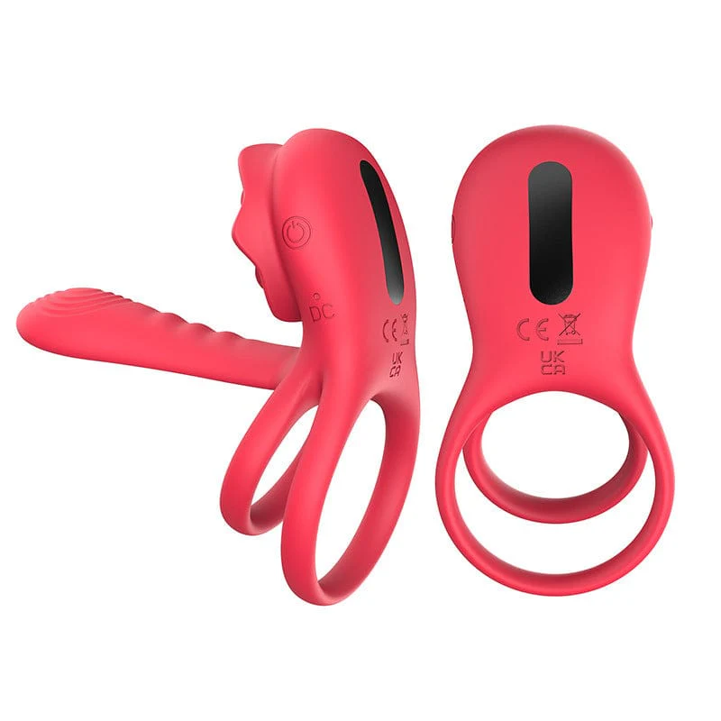 Rose Cock Ring Vibrator Clit Stimulator Couple Toy Upgraded Version - Image 3