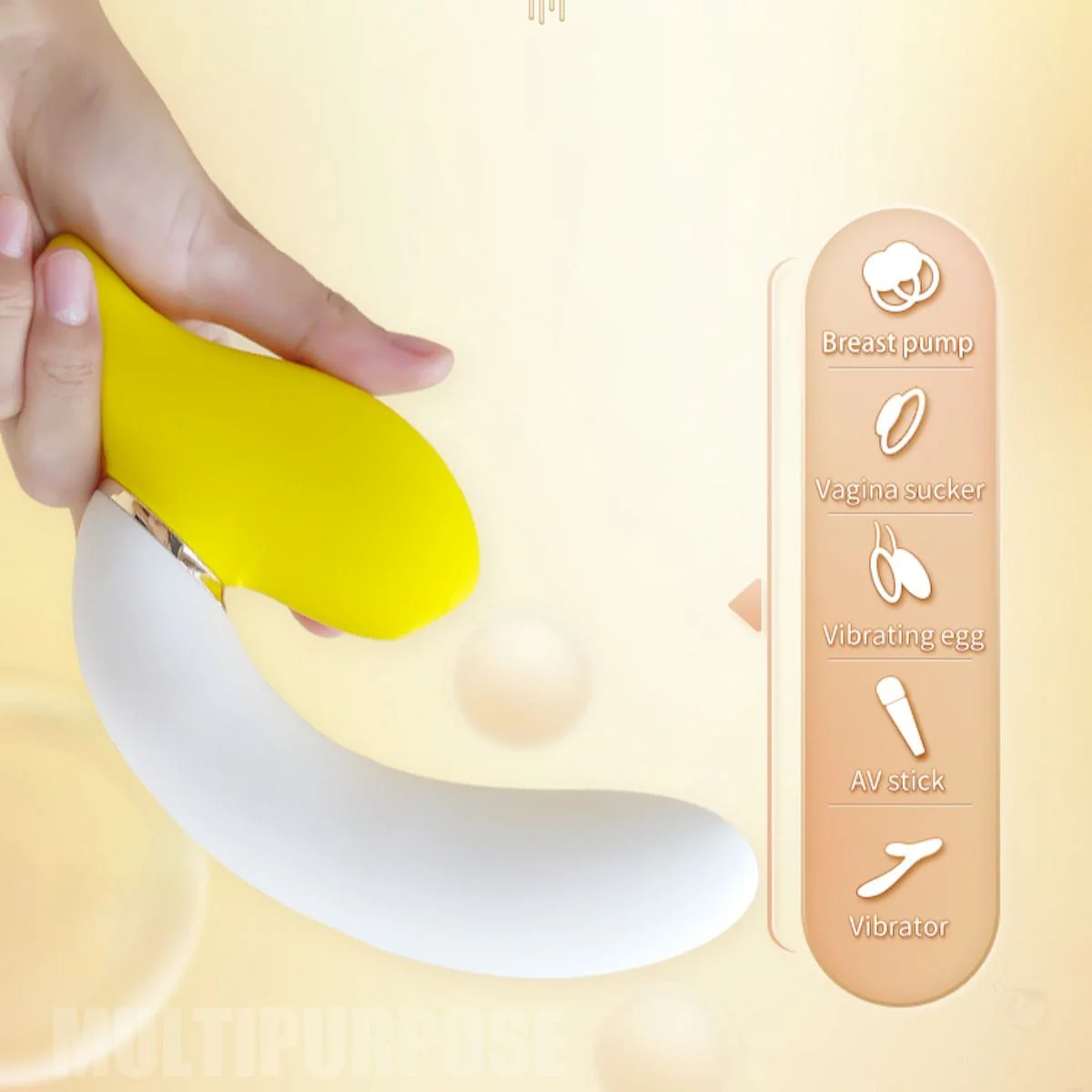 Rotating Banana Vibrator Sucking Double Vibration Masturbation Sex Toy - Image 2