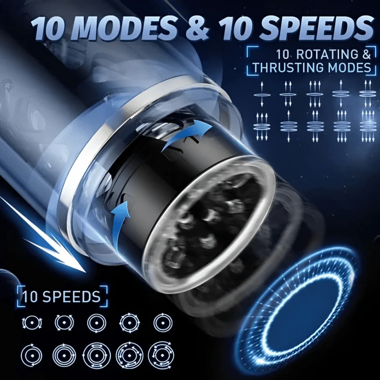 Samurai 3.0 - 10 Thrusting Spinning Telescopic And Rotating Male Masturbator - Image 4
