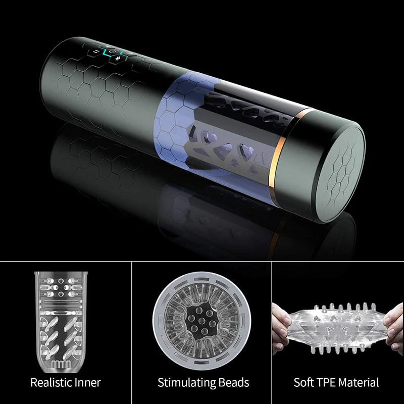 Samurai 3.0 - 10 Thrusting Spinning Telescopic And Rotating Male Masturbator - Image 6