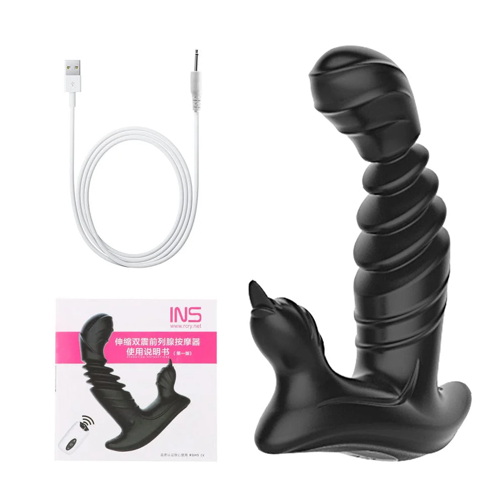 Telescopic Prostate Massager For Men And Women Double Shock Masturbation G-spot Vestibule Anal Plug Sex Toy Wholesale - Image 6