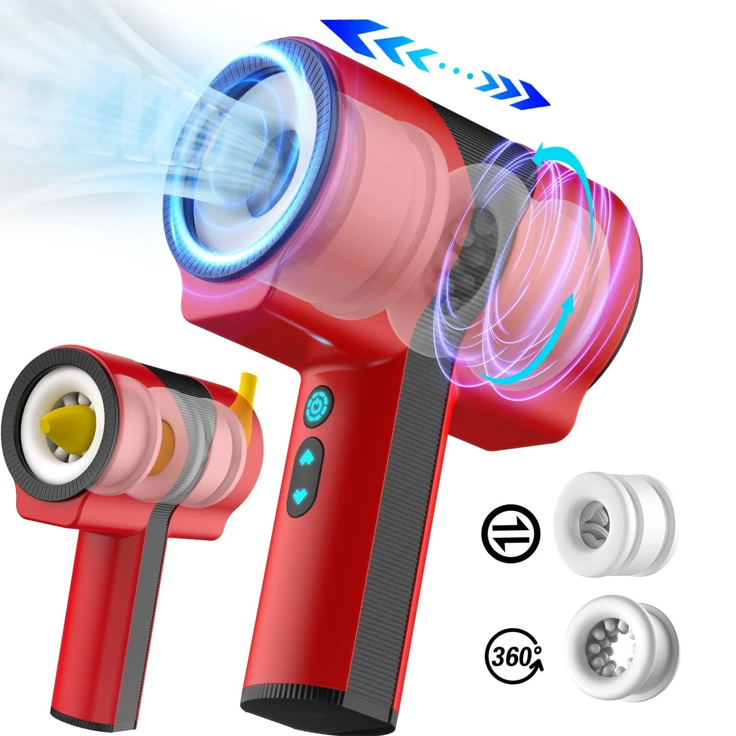 Thor 1st Generation Multi Frequency Telescopic Rotating Vibration Male Penis Stroker - Image 4