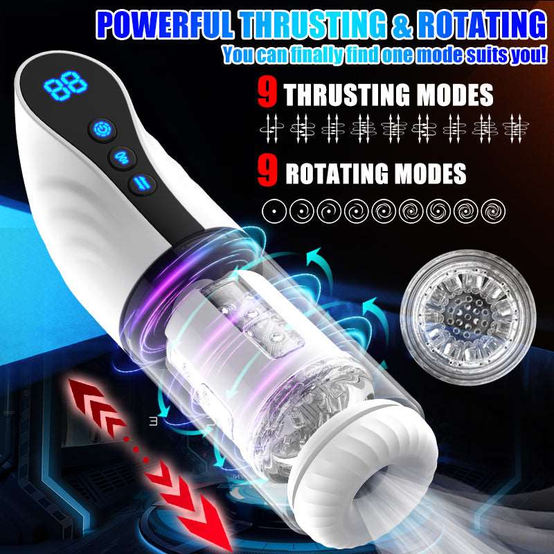 3-in-1 Thrusting Rotating Sucking Deep-throat Male Masturbator - Image 2