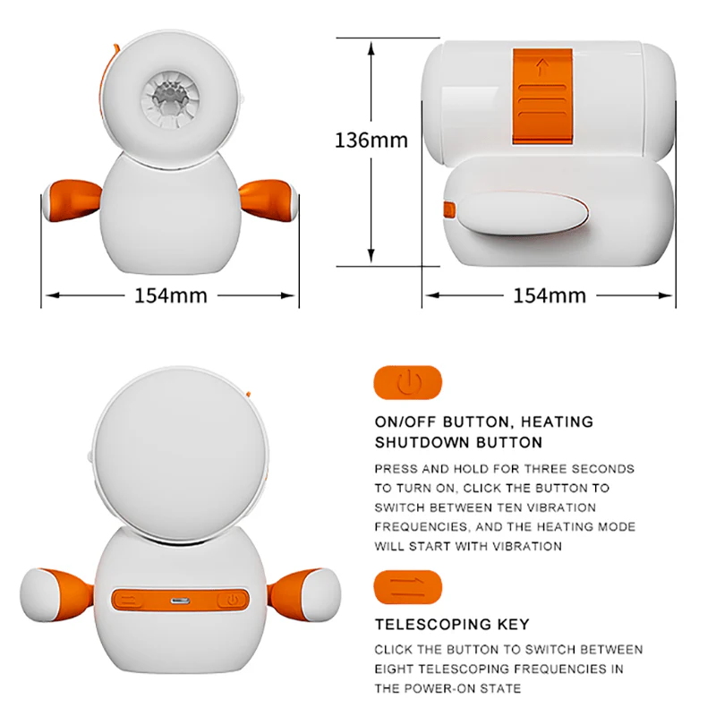 Peter Pan Telescopic Vibrating Heating Male Masturbator - Image 10