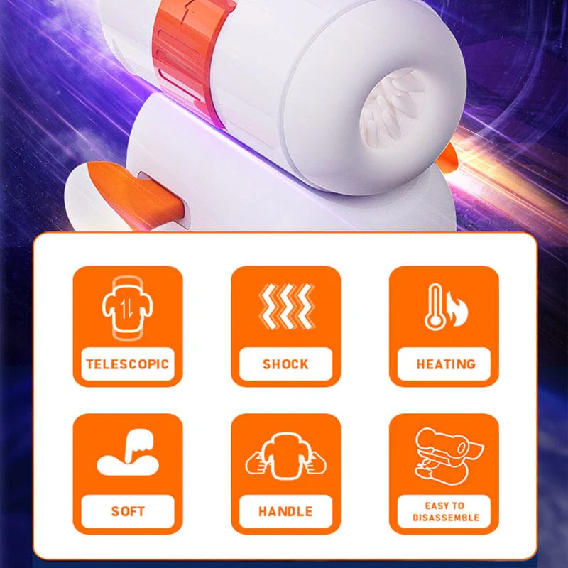 Peter Pan Telescopic Vibrating Heating Male Masturbator - Image 9
