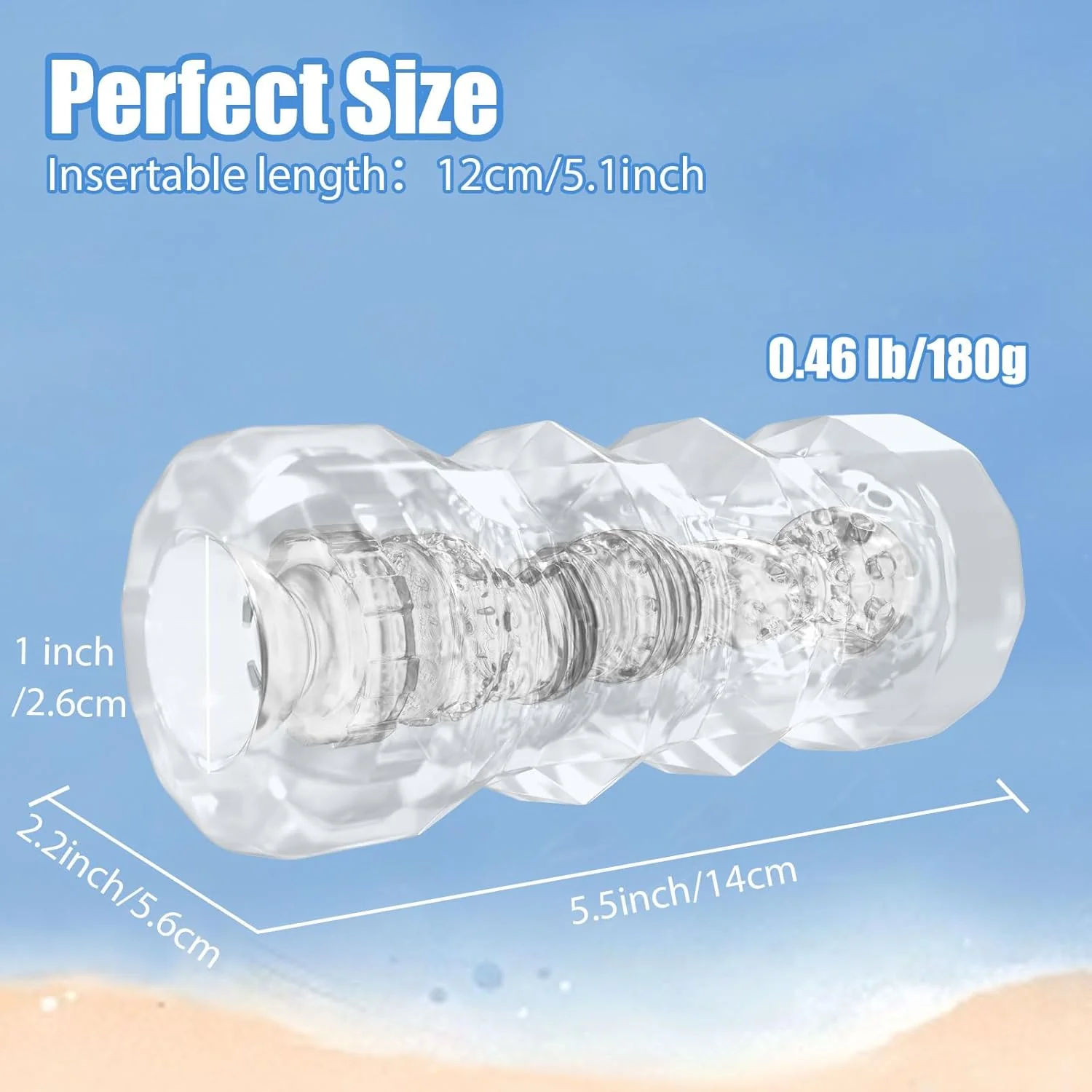 Manual Male Masturbation Realistic 3D Textured Stroker 5 Colors - Image 7