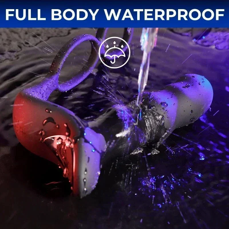 Massager Masturbation 9 Frequency Remote Control Anal Vibrator with Cock Ring - Image 4