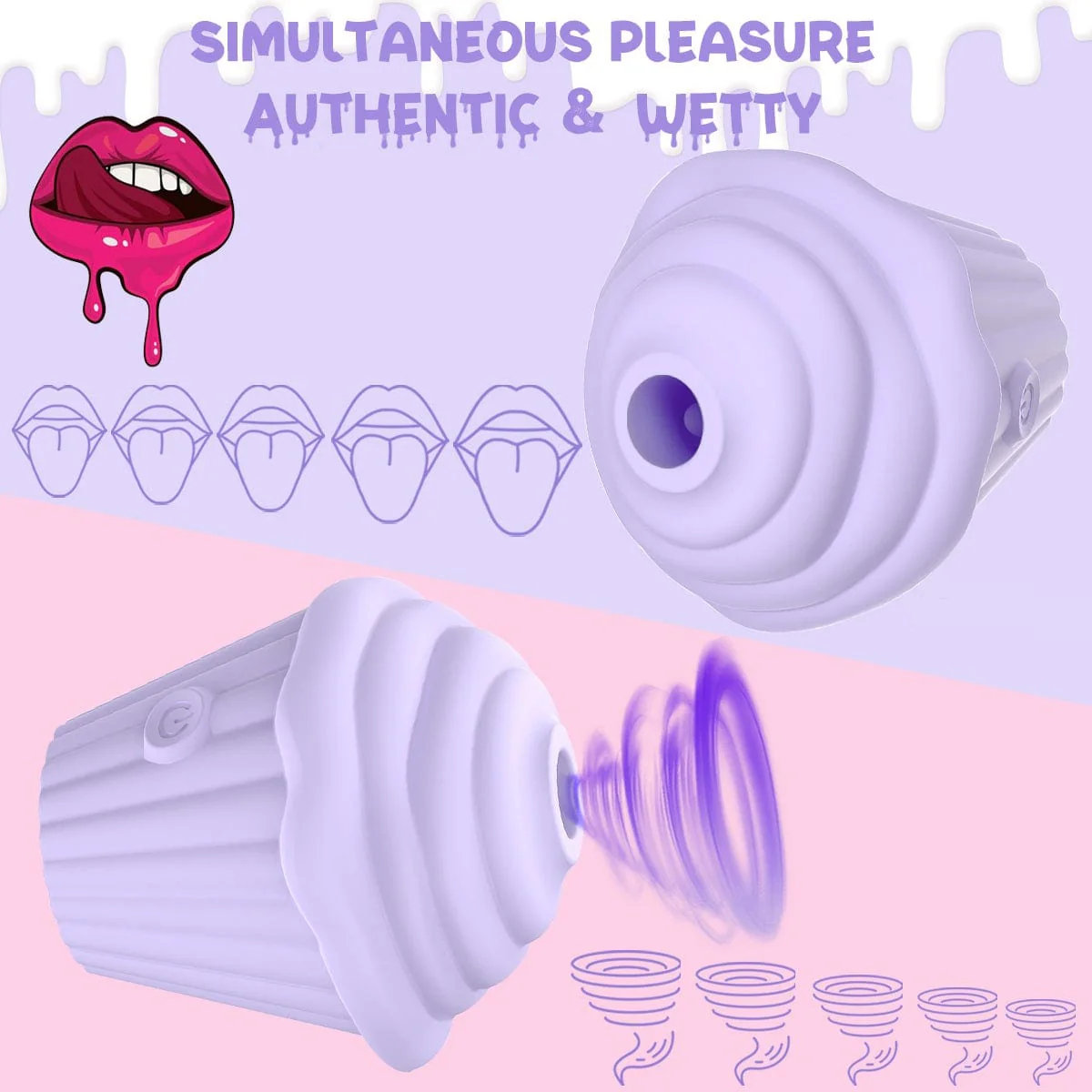 Mini Ice Cream Sucking Vibrator Clitoris Stimulator For Adult - Image 2