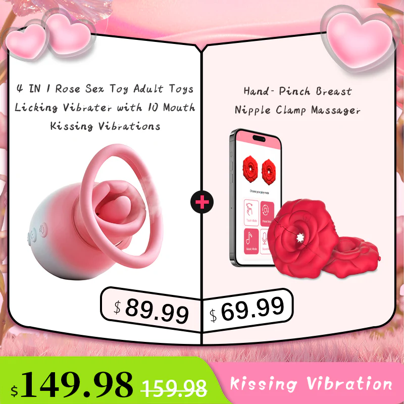 MizzZee Rose 9 Vibrations Nipple Clamps with Chain Necklace - Image 18