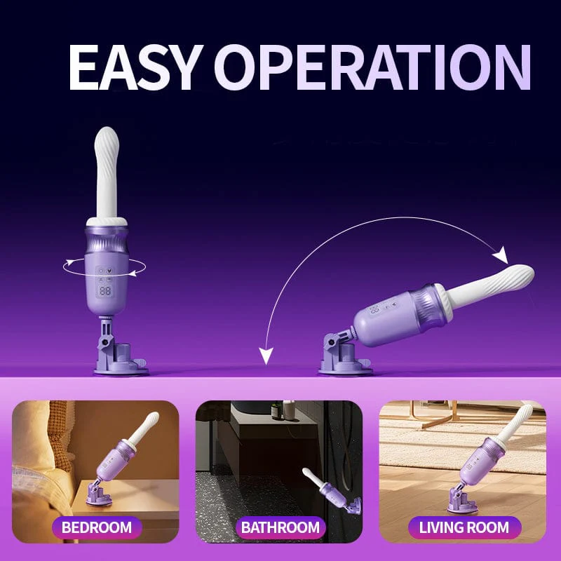 Pure Moon 7 Thrusting Heating Dildo Machine G Spot Vibrator With APP Control - Image 6