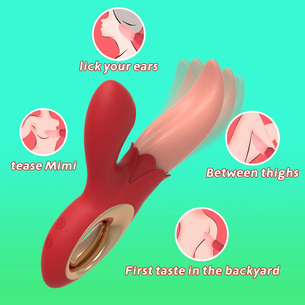 Multiple Frequency Conversion Sucking / Tapping Rose Tongue-licking Vibrator - Image 6