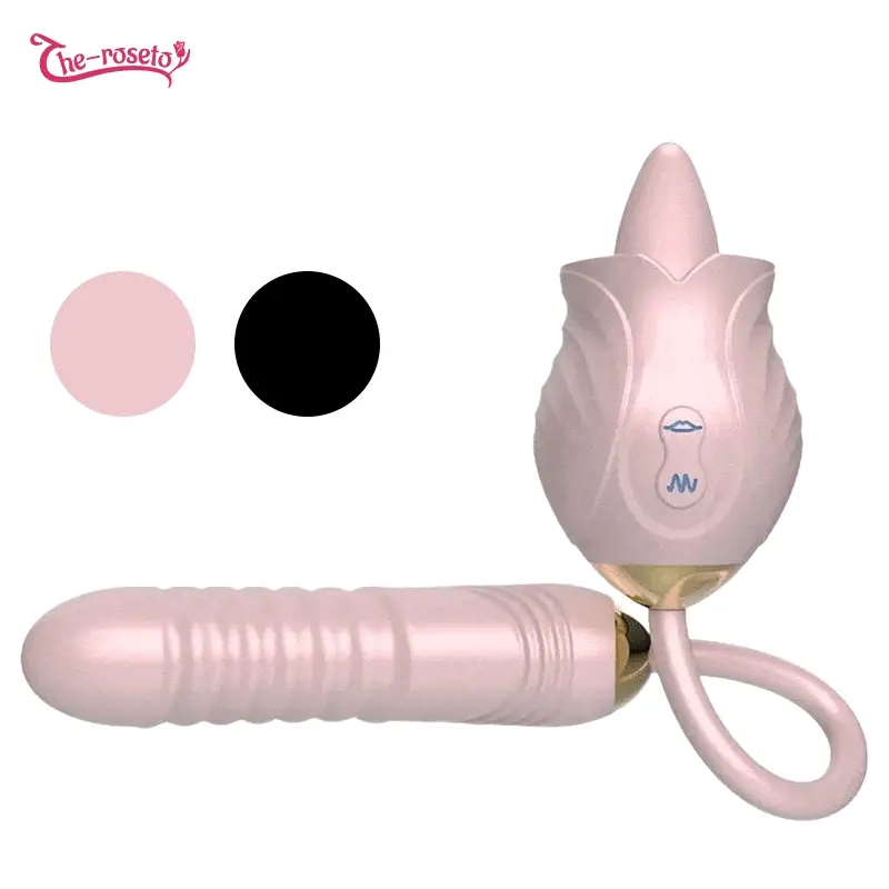 New Rose Toy Warming G-spot Tongue Licking Vibrator