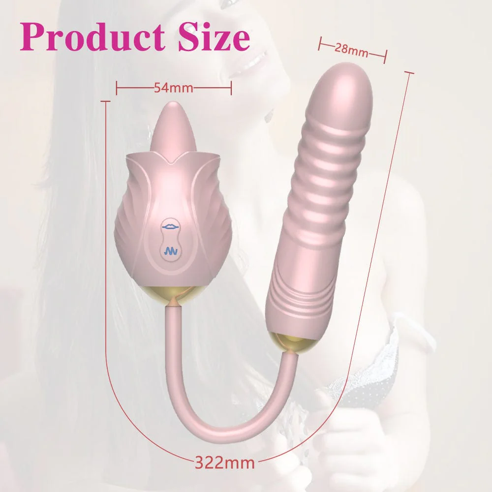 New Rose Toy Warming G-spot Tongue Licking Vibrator - Image 10