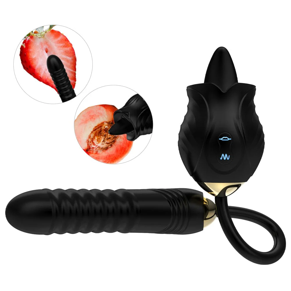 New Rose Toy Warming G-spot Tongue Licking Vibrator - Image 11