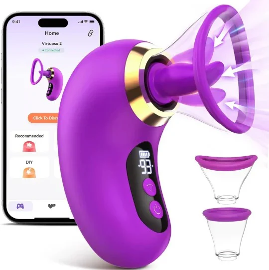 Nipples Clitoris Licker Tongue Vibrator Removable Cup Vagina Sucking Massager - Image 3