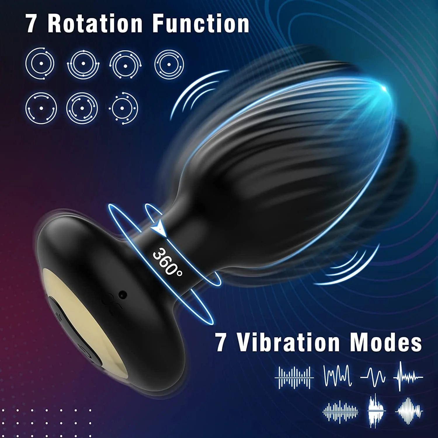 Noah - Wireless Remote Control Rotating & Vibrating Male Prostate Massager - Image 3