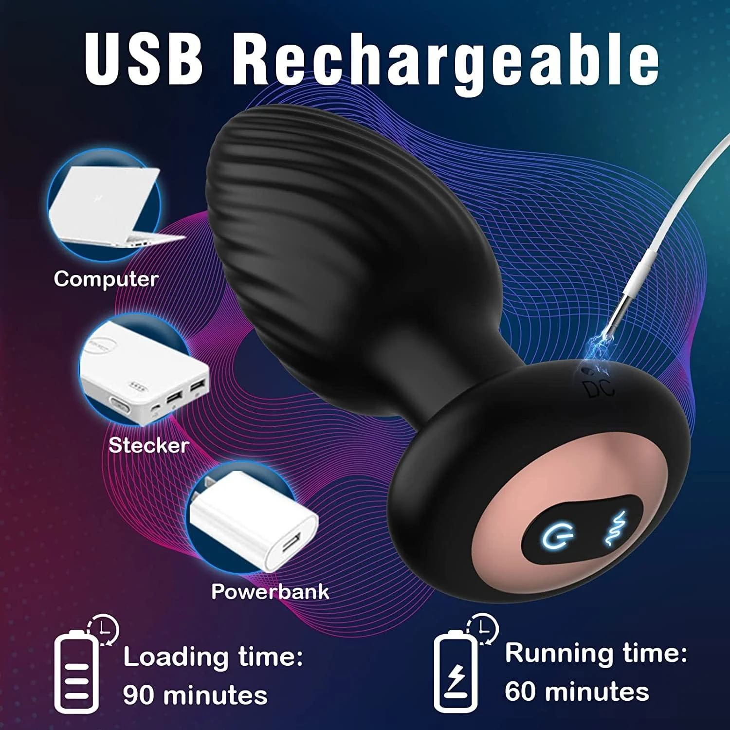 Noah - Wireless Remote Control Rotating & Vibrating Male Prostate Massager - Image 5