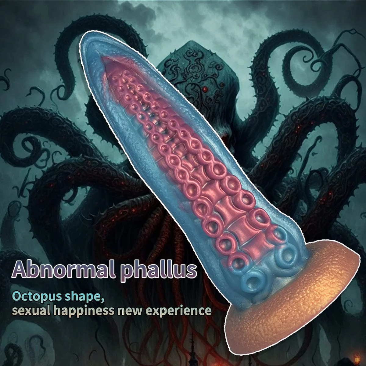 Ocean Blue Octopus Tentacle Silicone Anal Dilator Fantasy Dildo - Image 4