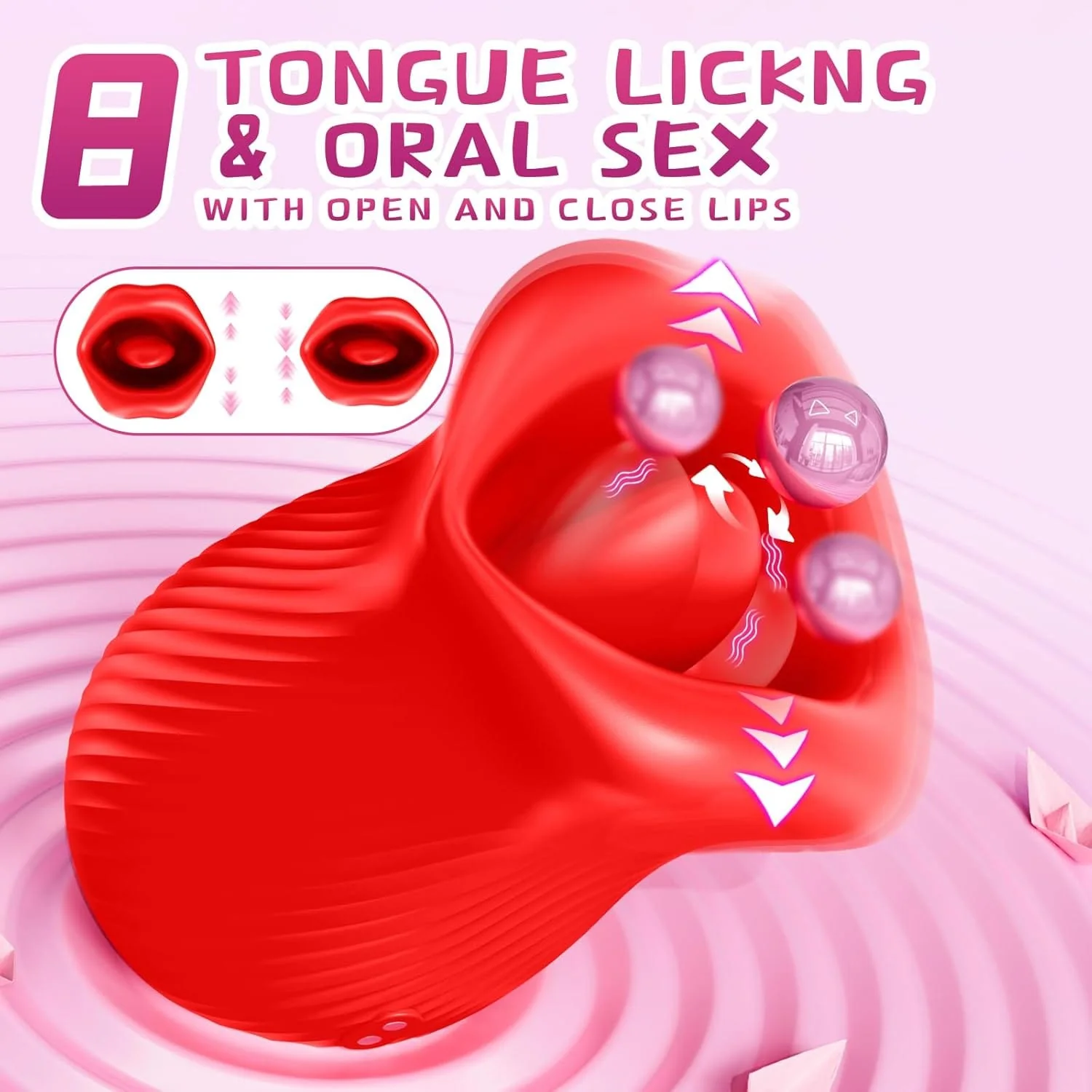 Omysky Rose Muncher - Mouth Biting Tongue Licker Clitoral Vibrator - Image 3