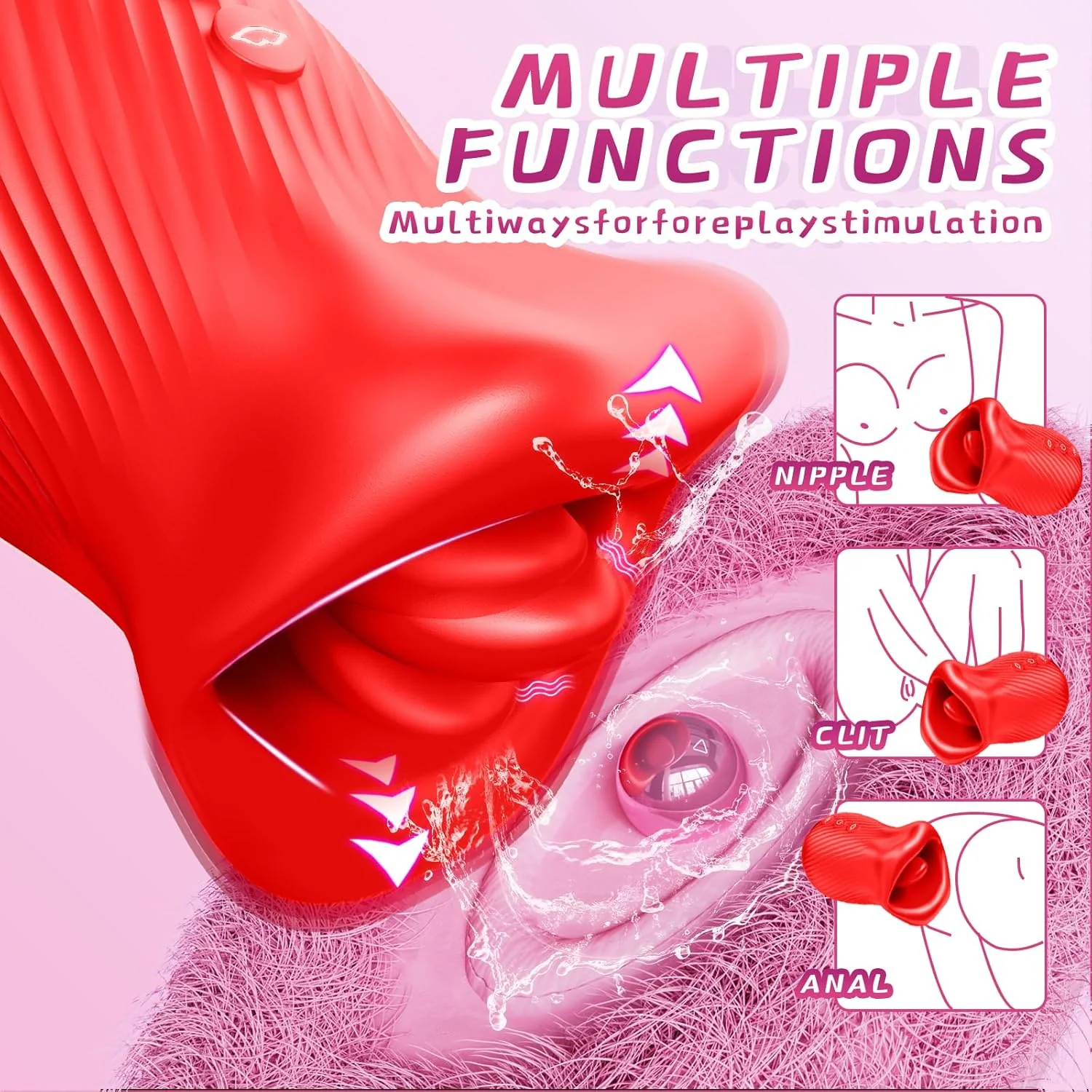 Omysky Rose Muncher - Mouth Biting Tongue Licker Clitoral Vibrator - Image 4