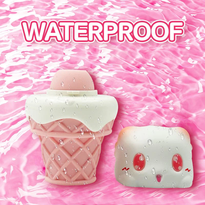 Peachy Bunny Ice Cream Cone Clitoral Suction Heating Vibrator - Image 4