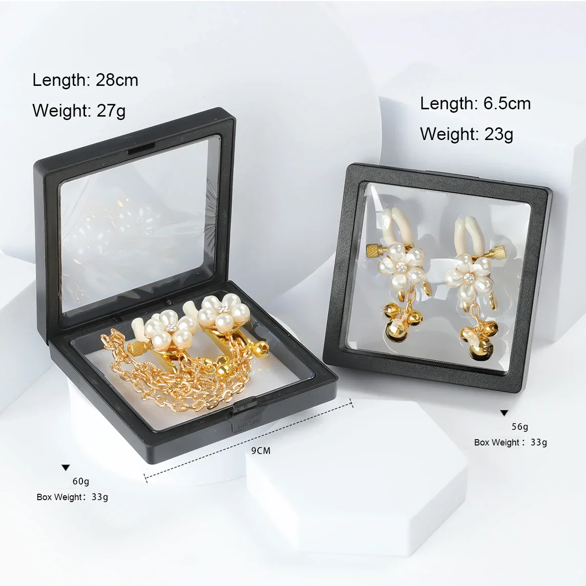 Pearl Petals Bells Nipple Clamps with Chain - Image 9