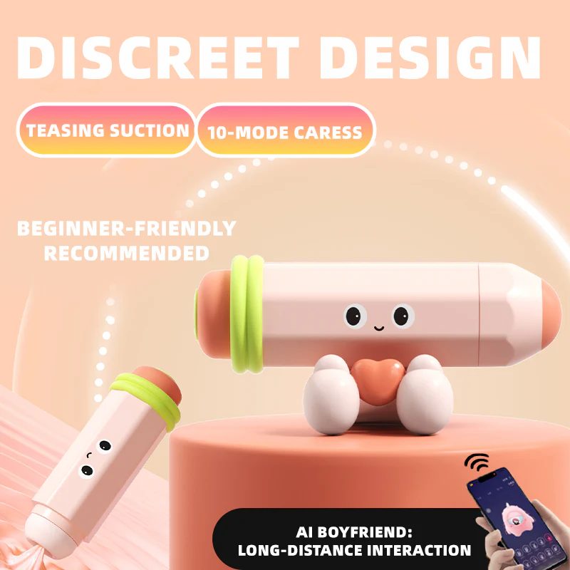 Pencil Desktop Decoration Sucking Vibrator - Image 2