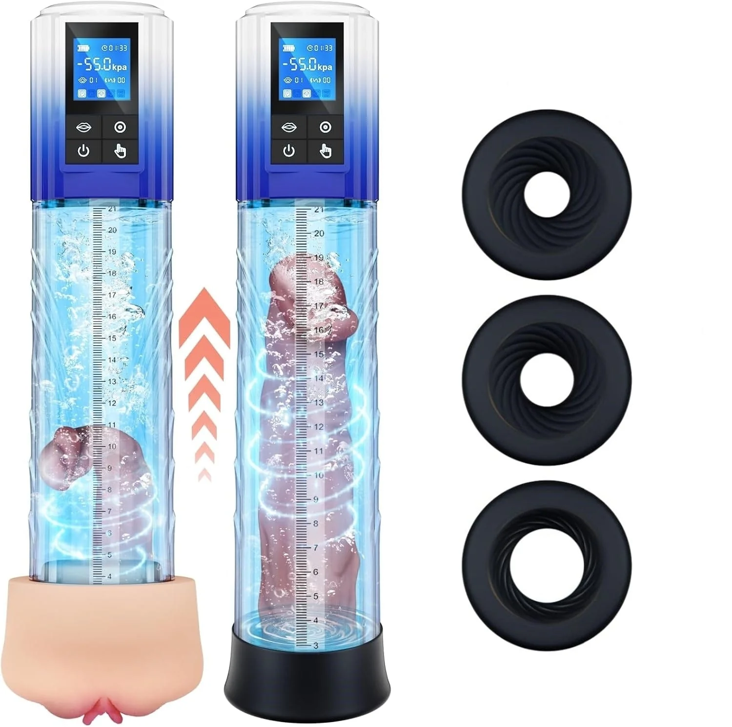 4 In 1 Penis Enlargement Extend Pump Masturbator With Mini Pocket Pussy - Image 7
