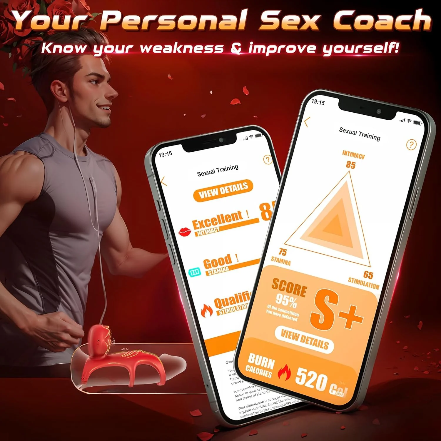 Vibrating Penis Ring Clitoral Vibratorwith 9 Vibration Modes App Remote Control - Image 4