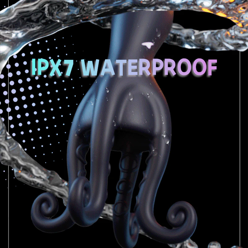 Penis Vibrator 10 Vibrating Modes with Barbel Tentacles Particles Octopus Male Sex Toys - Image 6