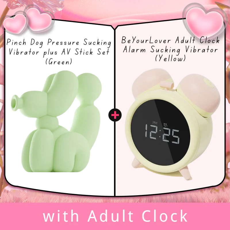 Pinch Dog Pressure Sucking Vibrator plus AV Stick Set - Image 11