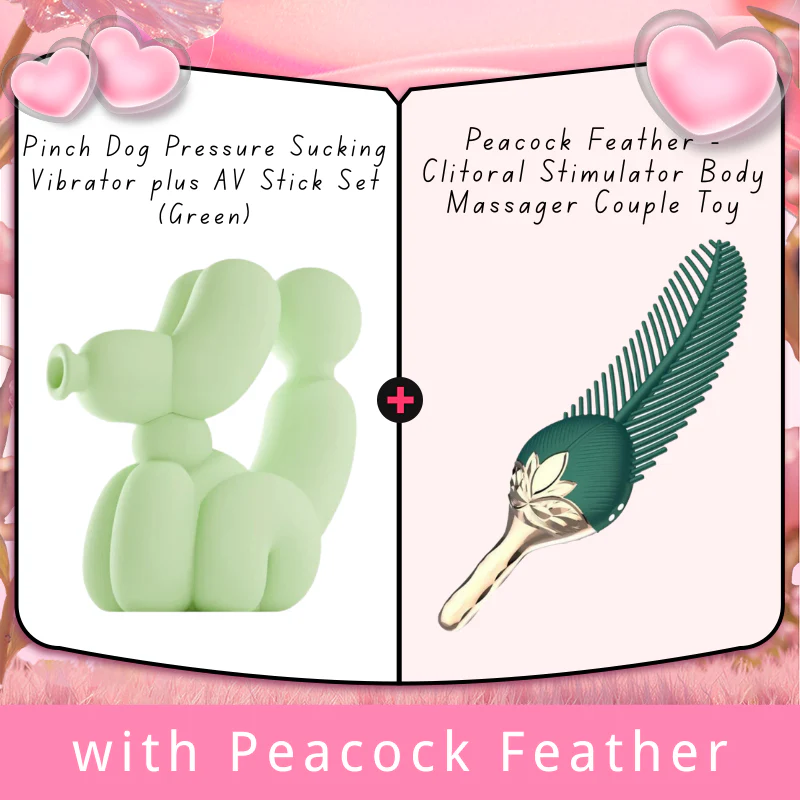 Pinch Dog Pressure Sucking Vibrator plus AV Stick Set - Image 16
