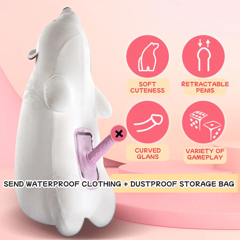 Discreet Infinity Pillow Polar Bear Remote Control Sex Machine - Image 4