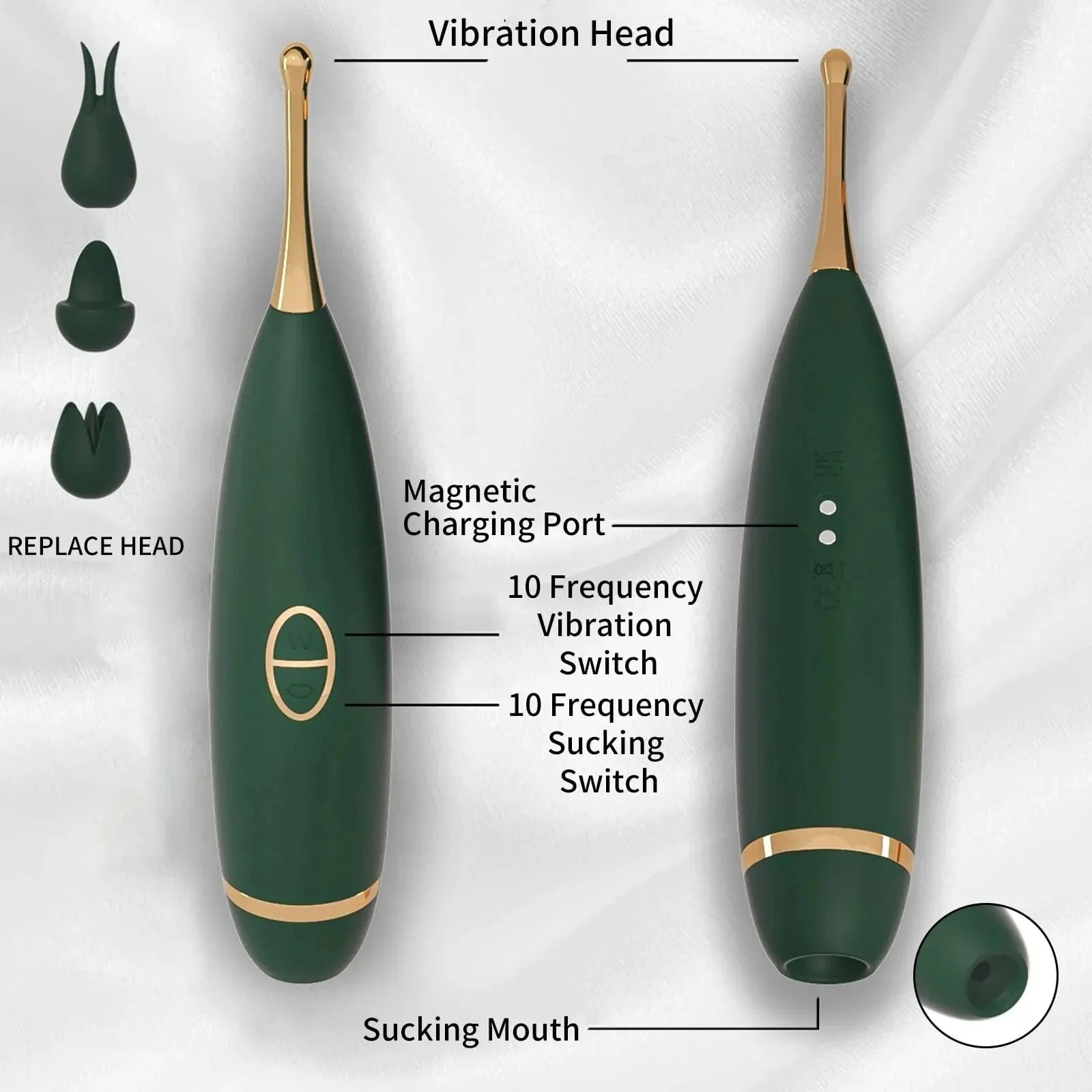 Powerful Clitoris Sucking Vibrator Pen G-spot Stimulator - Image 3