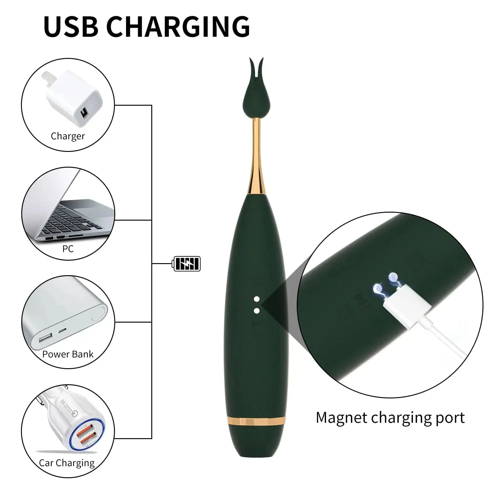 Powerful Clitoris Sucking Vibrator Pen G-spot Stimulator - Image 5