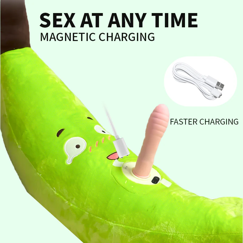 Pumpkin-shaped Pillow Style Thrusting Dildo Sex Machine Vibrator - Image 10